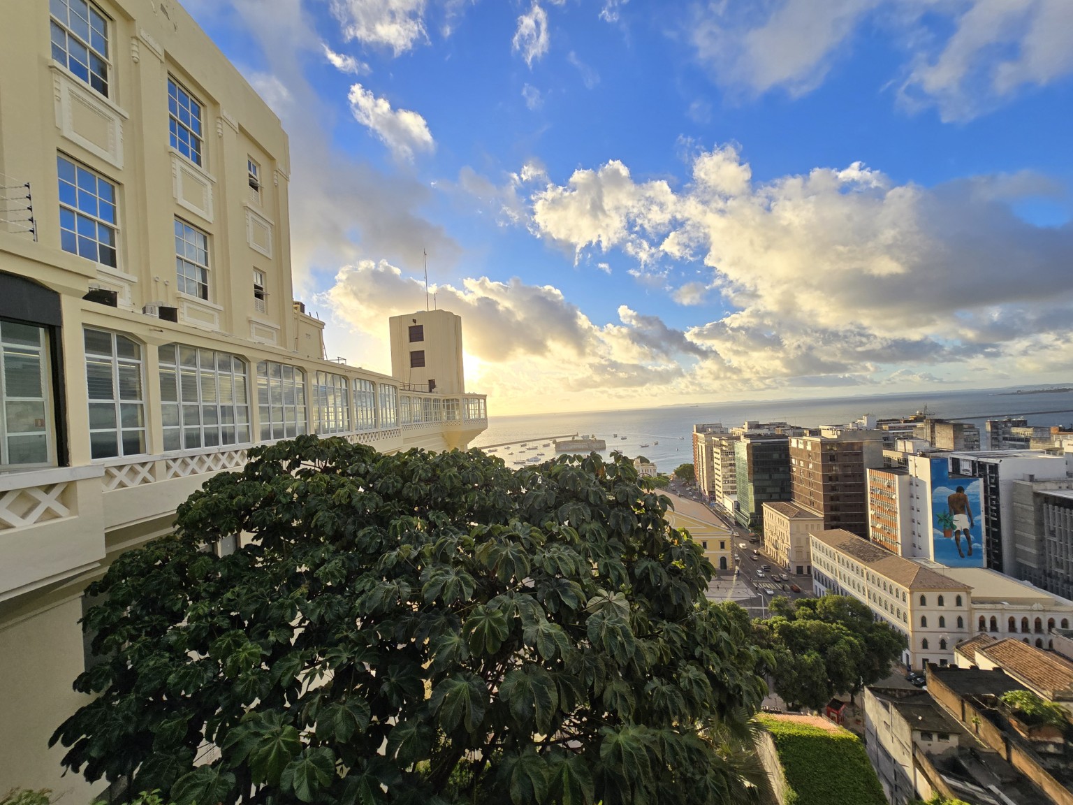 Salvador's waterfront and bay in the late afternoon